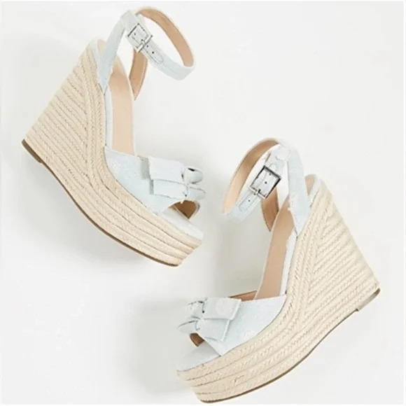 KENDALL & KYLIE LIGHT BLUE WEDGES! 9- NWTIB - Picture 7 of 11